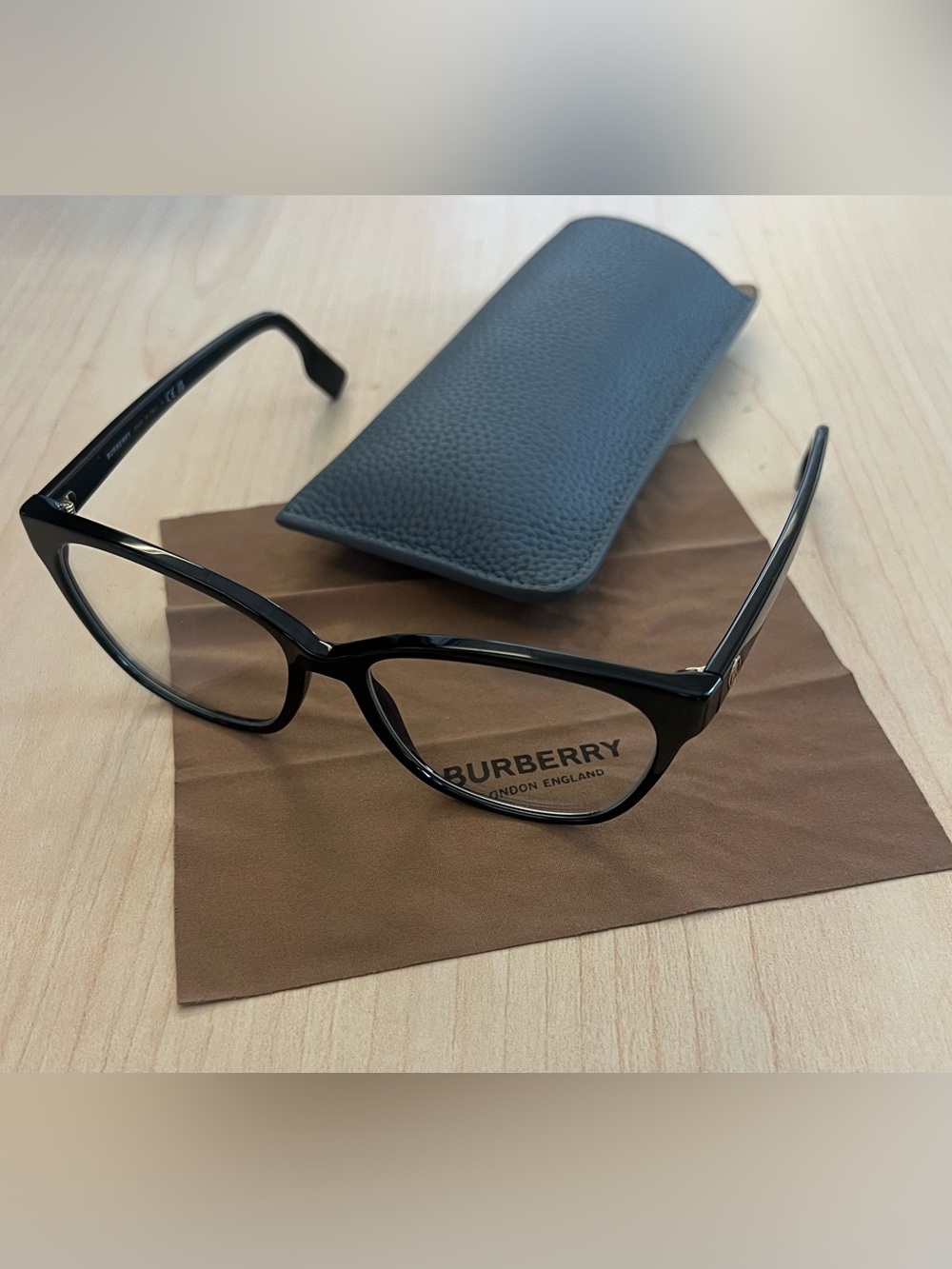 BURBERRY Caroline Cat Eye Eyeglasses – Black & Gold - Picture 2 of 2